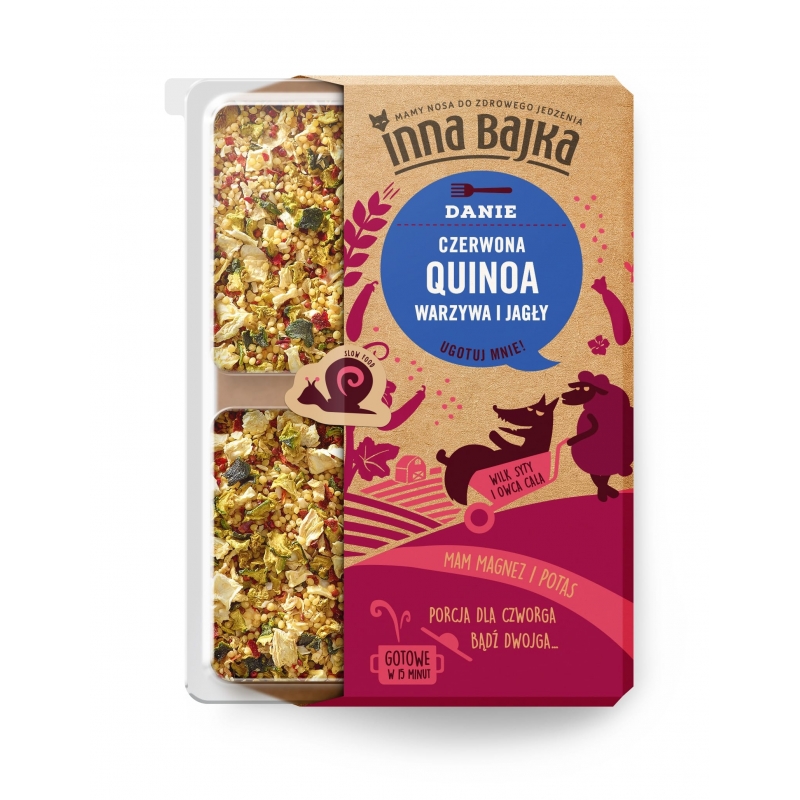QUINOA CZERWONA WARZYWA I JAGŁY