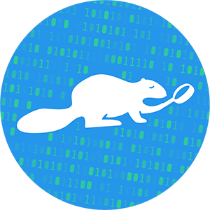 Na zdjęciu znajduje się borsuk z lupą